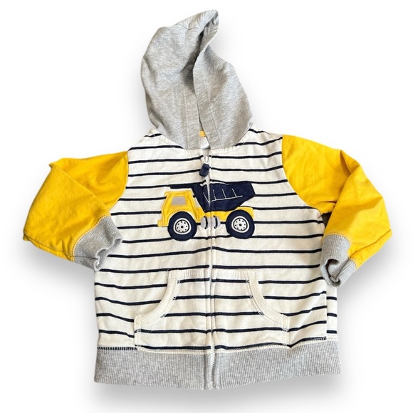 Thick Stripe Rugby Toddler Zip Up Hoodie main image 0